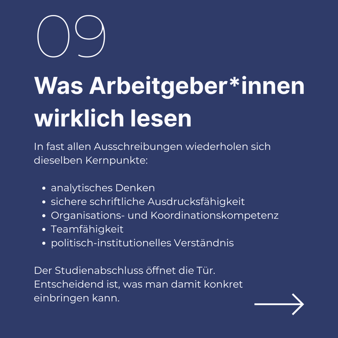Wohin mit einem Master in Politikwissenschaft? Geistes-, Kultur- und Sozialwissenschaftler:innen