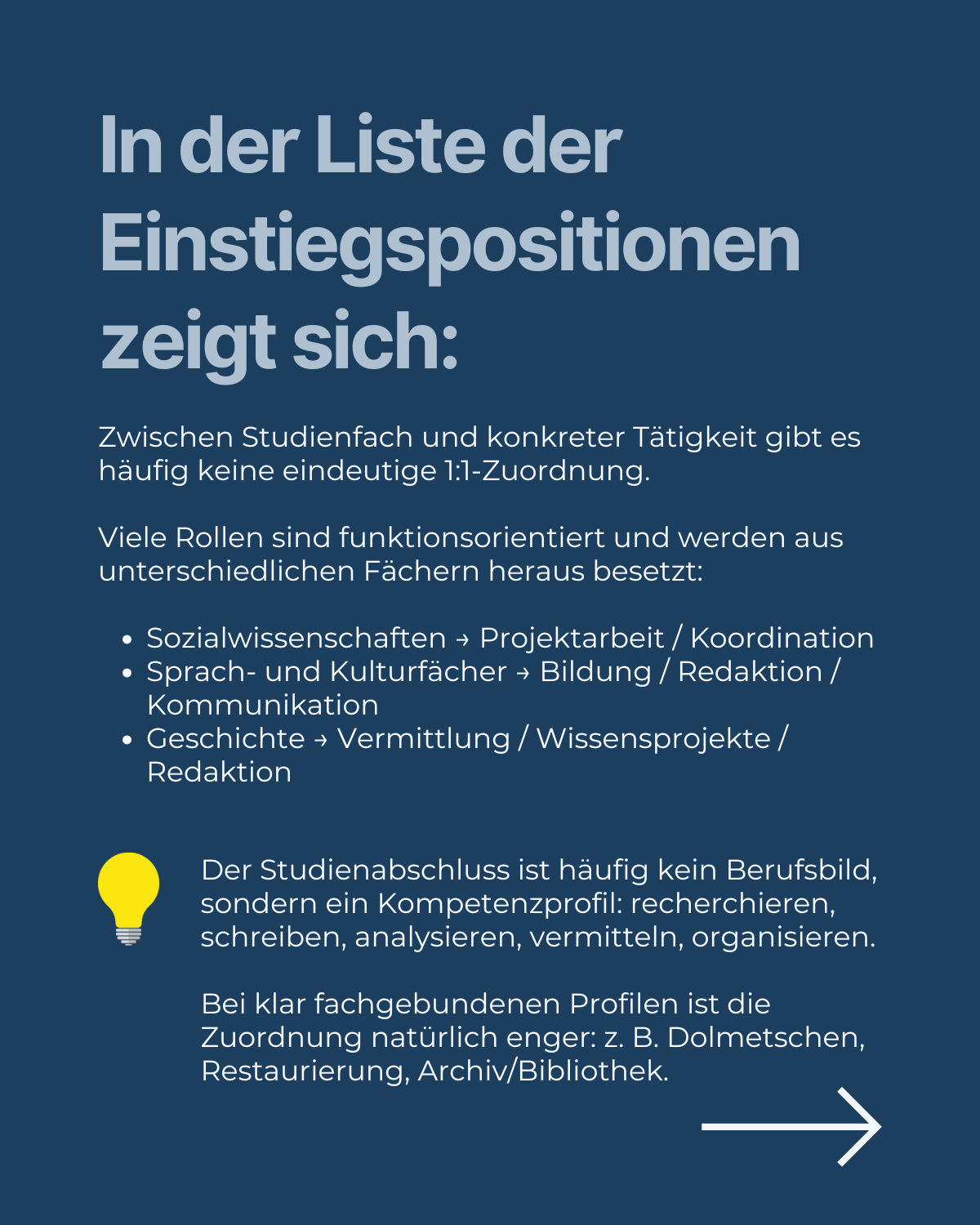Warum zählen Stellenanzeigen mehrere Studienfächer auf?