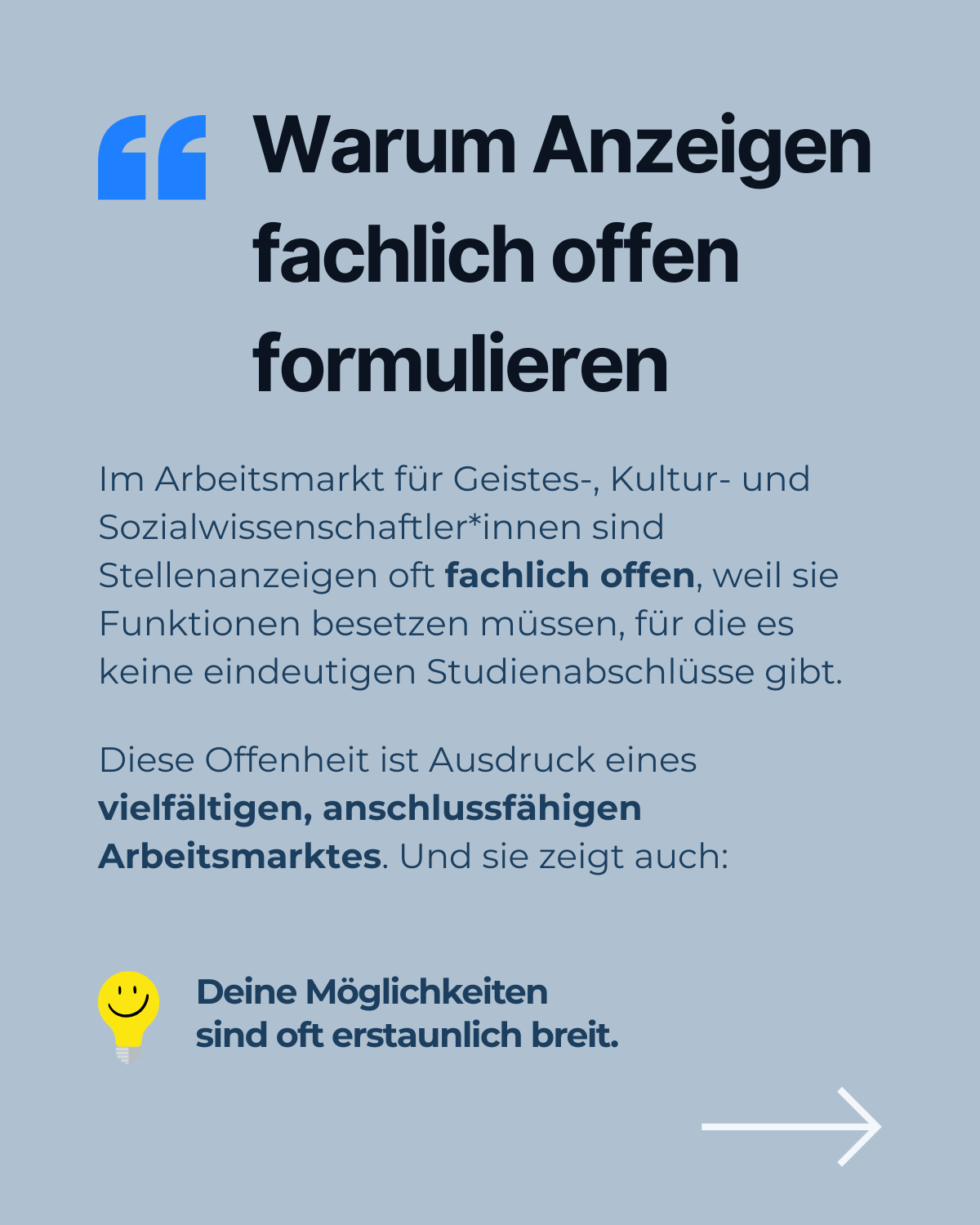 Warum zählen Stellenanzeigen mehrere Studienfächer auf?