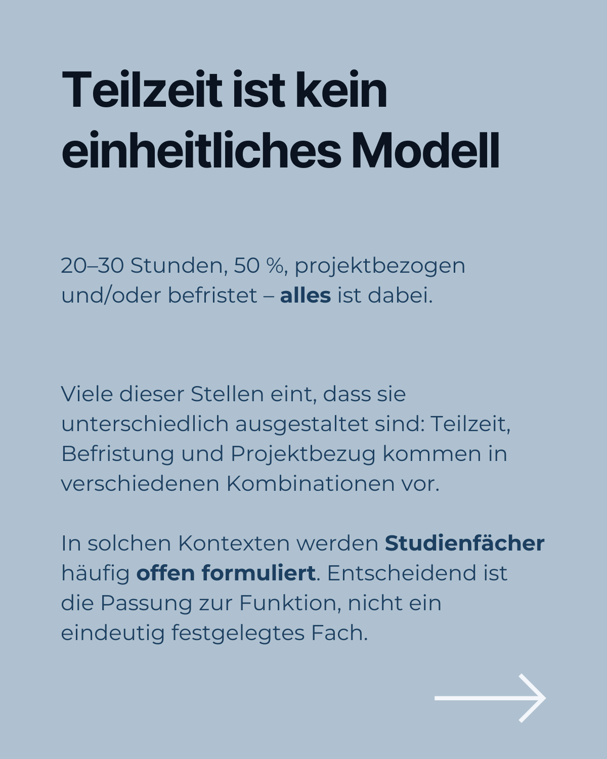 Warum zählen Stellenanzeigen mehrere Studienfächer auf?
