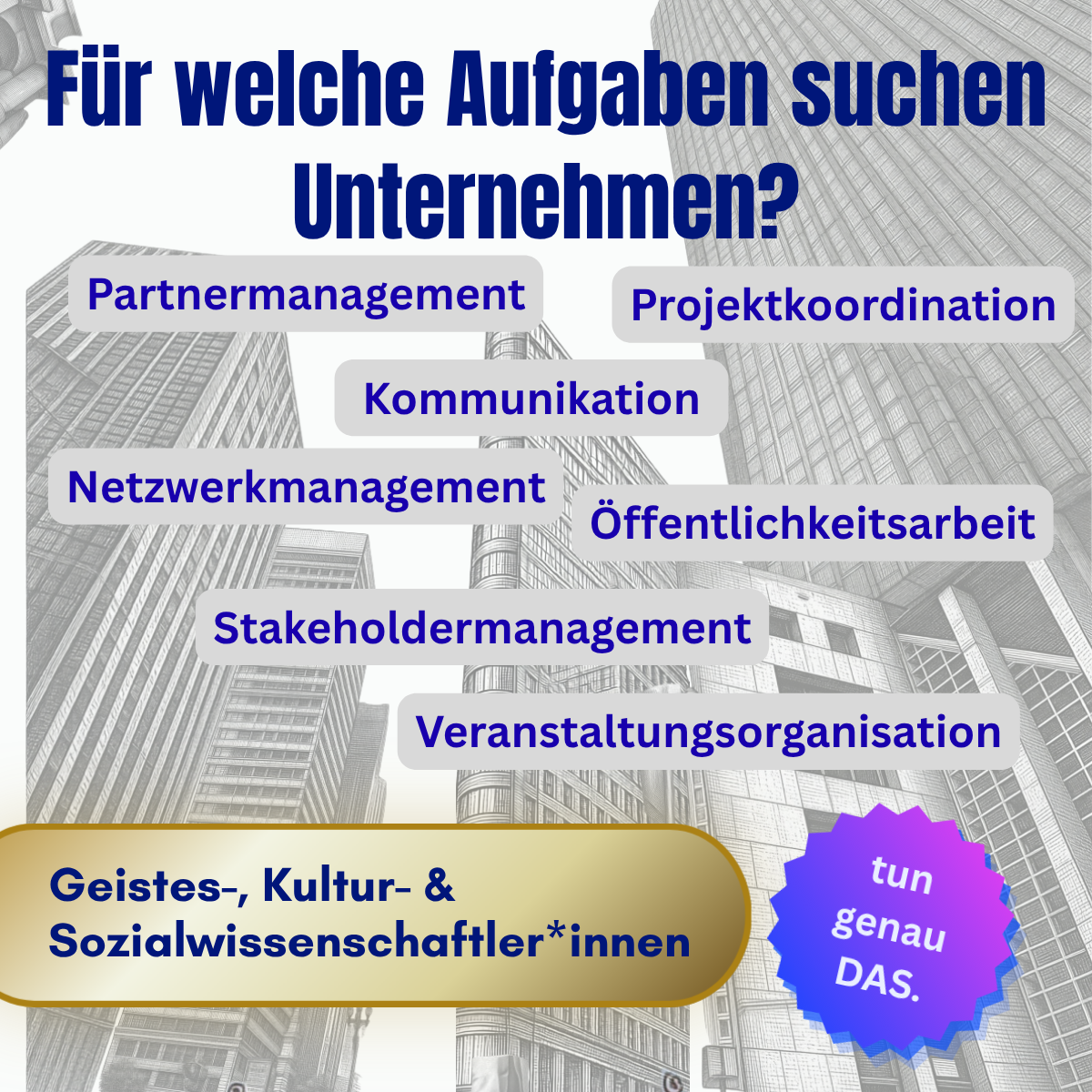 Für welche Aufgaben suchen Unternehmen