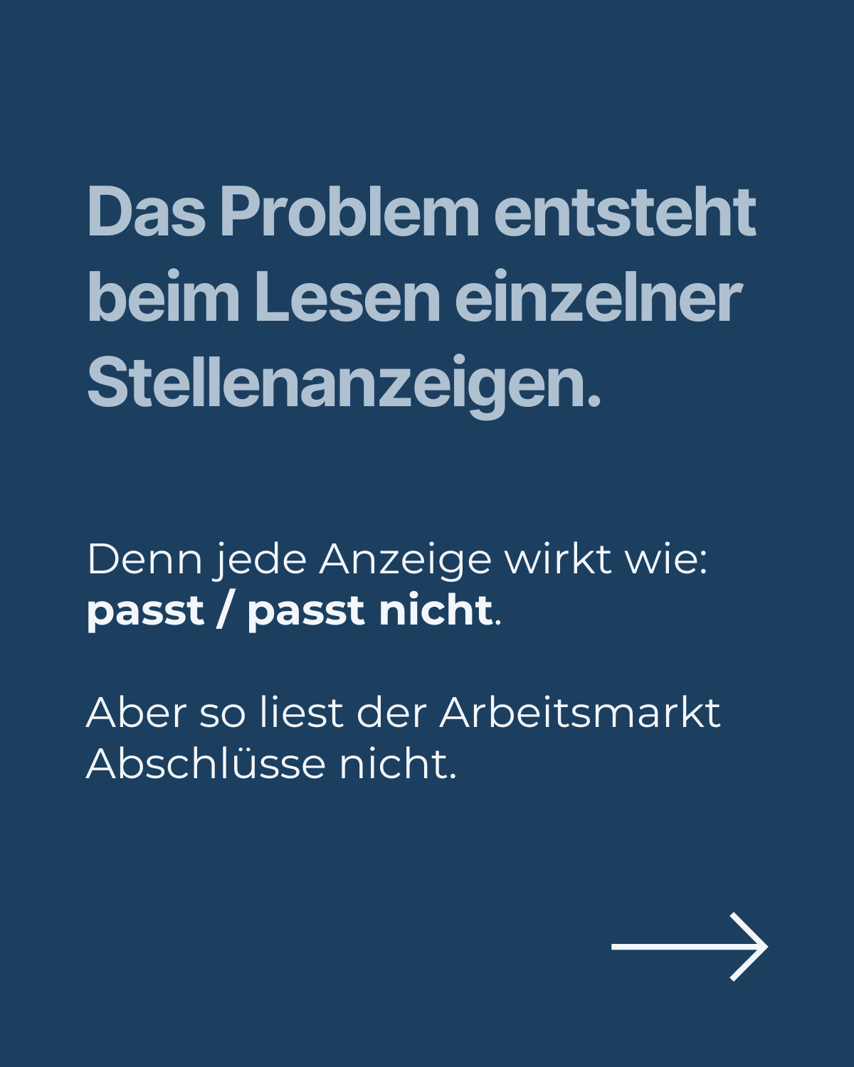 Passe ich mit meinem Abschluss eigentlich irgendwo rein?