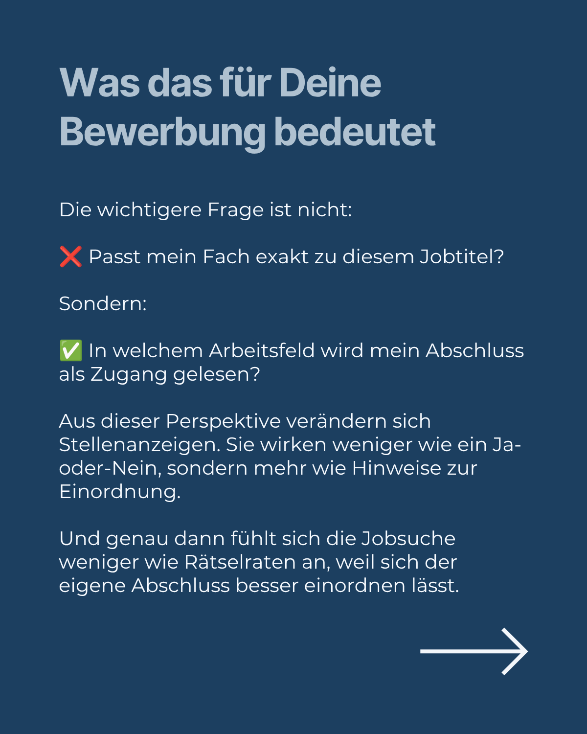 Passe ich mit meinem Abschluss eigentlich irgendwo rein?