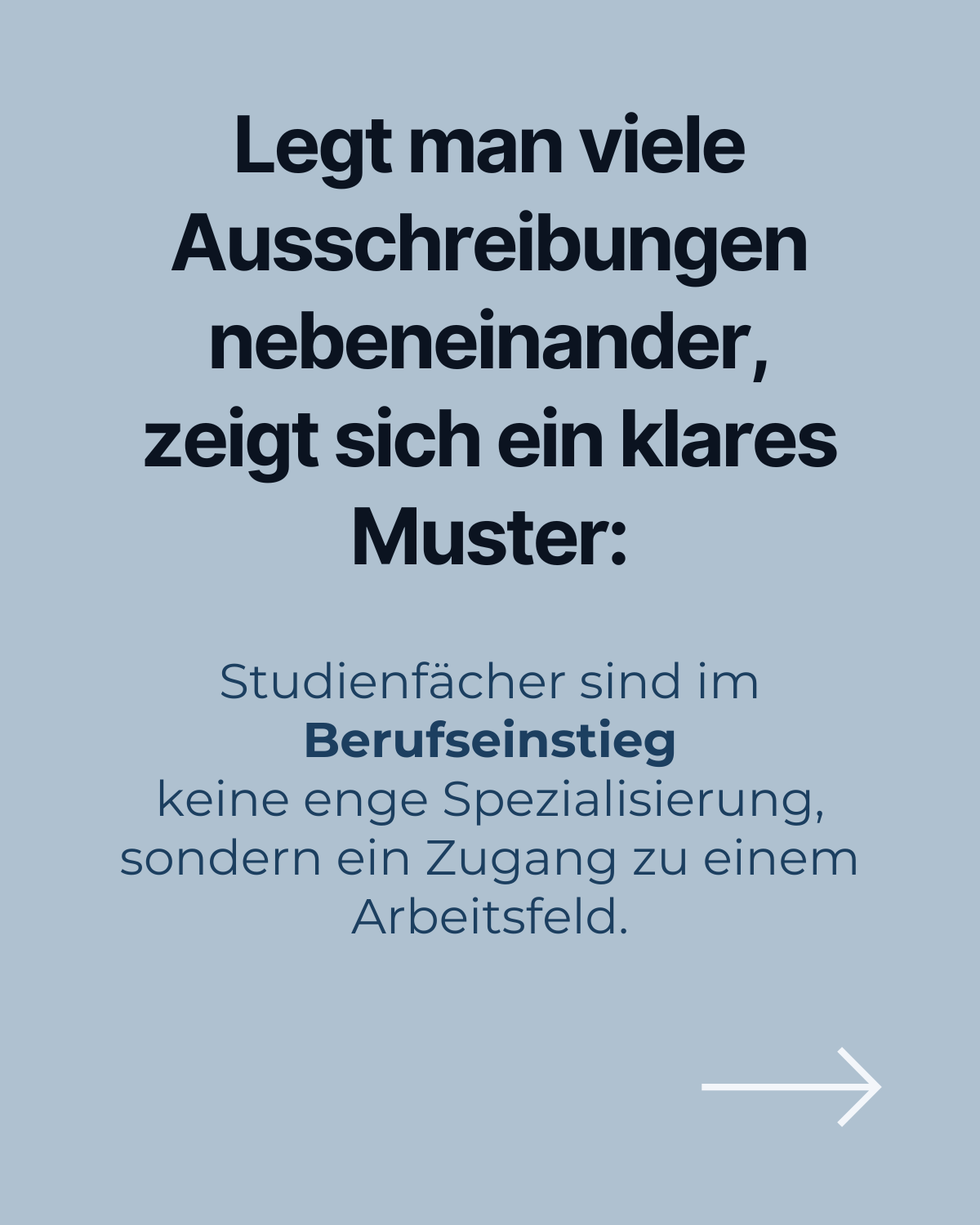 Passe ich mit meinem Abschluss eigentlich irgendwo rein?
