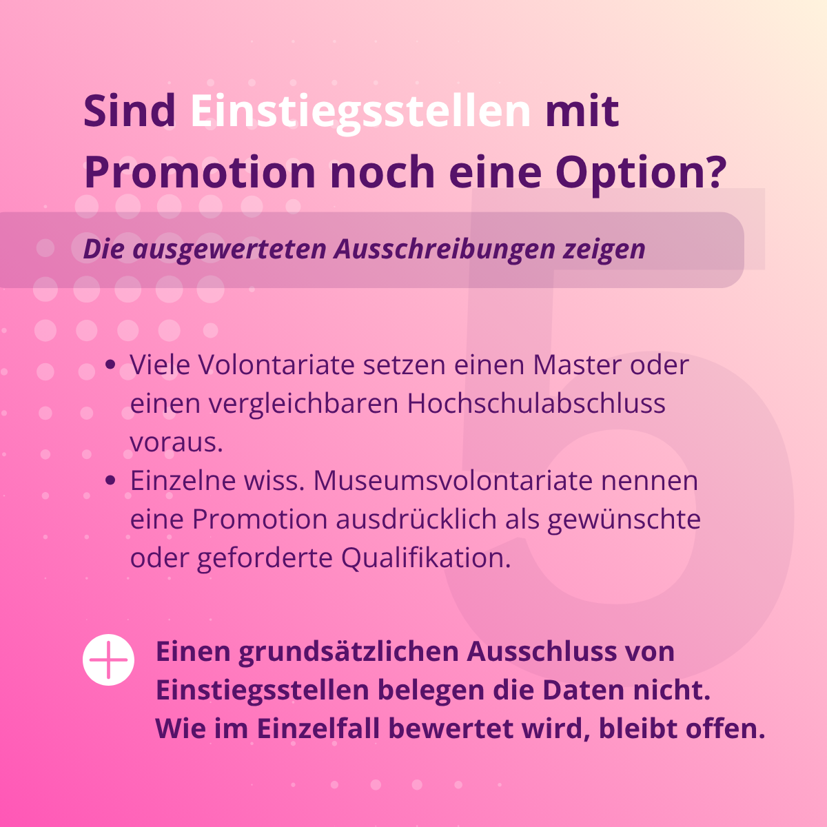 Welche Rolle spielt eine Promotion außerhalb der Wissenschaft?