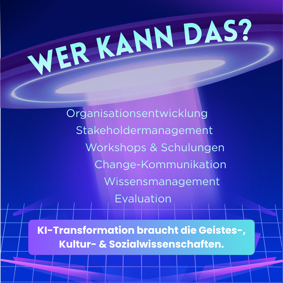 KI-Transformation braucht die Geistes-, Kultur- & Sozialwissenschaften.