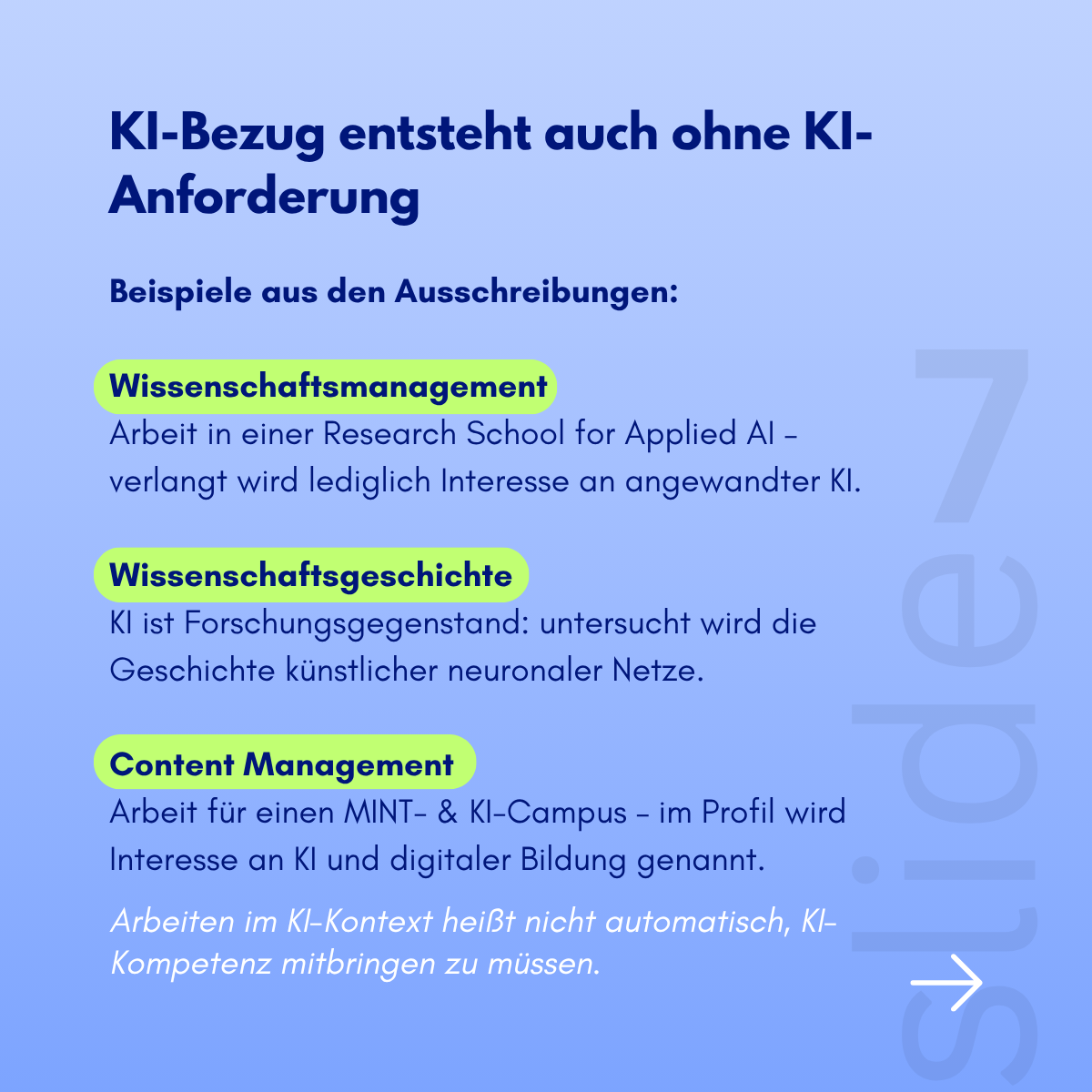 Wie zeigt sich  KI in Stellen  für Geistes- und Sozialwissenschaftler?