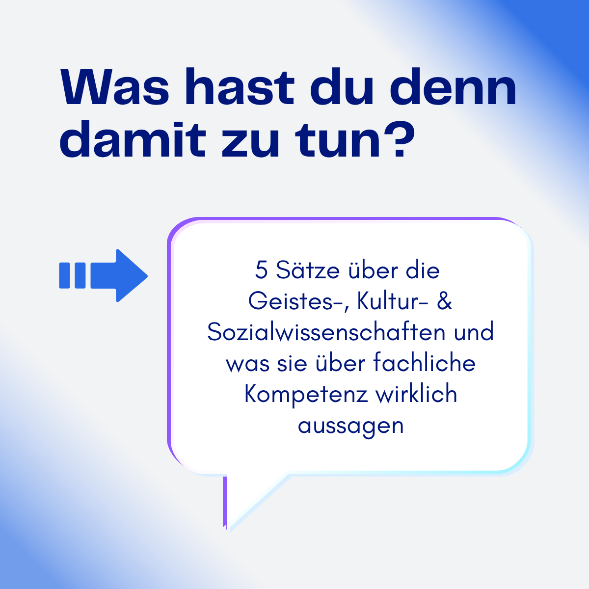 Was hast du denn damit zu tun?