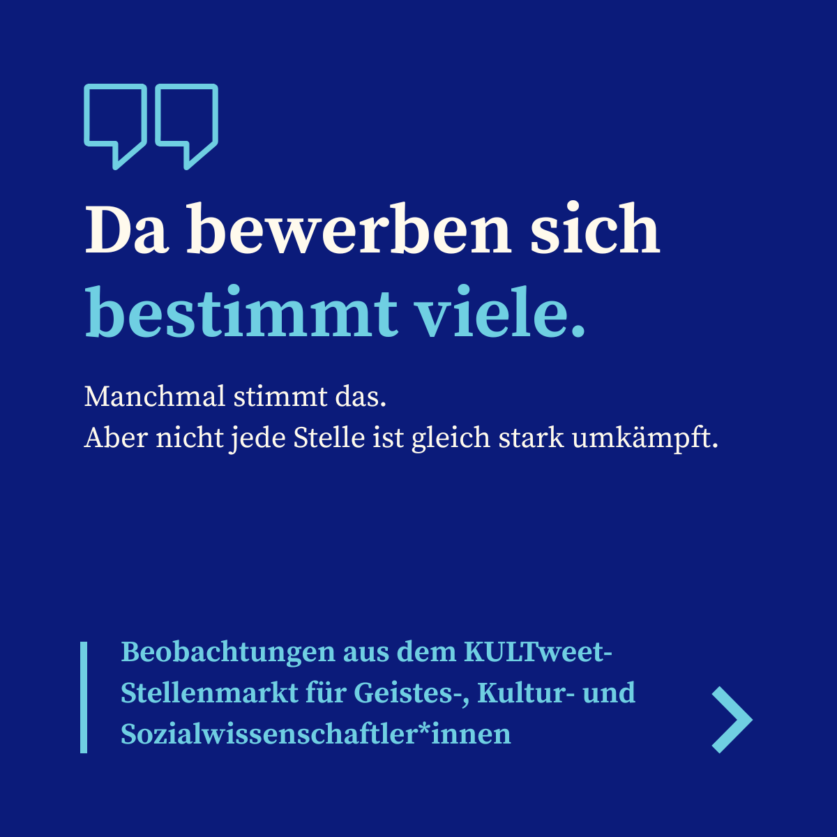 Kulturjobs wollen doch alle.